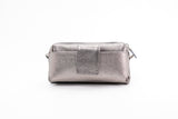 Textured Italian Leather JRD Collaboration Silver Gigi Pouchette