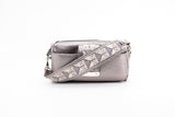 Textured Italian Leather JRD Collaboration Silver Gigi Pouchette