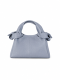 Textured Italian Leather Light Blue Aria Handbag