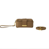 Textured Italian Leather Nude Gigi Pouchette