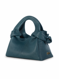 Textured Italian Leather Petroleum Blue Aria Handbag