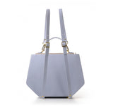 Blue Anabella tote in smooth calf leather with exotic water snake accents, gold hardware, and versatile detachable straps.