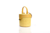 Yellow Raffia Elena Vanity Bag