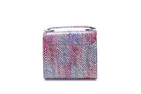 Mini Steffany tote in red and purple meshed water snake leather with silver-tone hardware and a structured square silhouette.