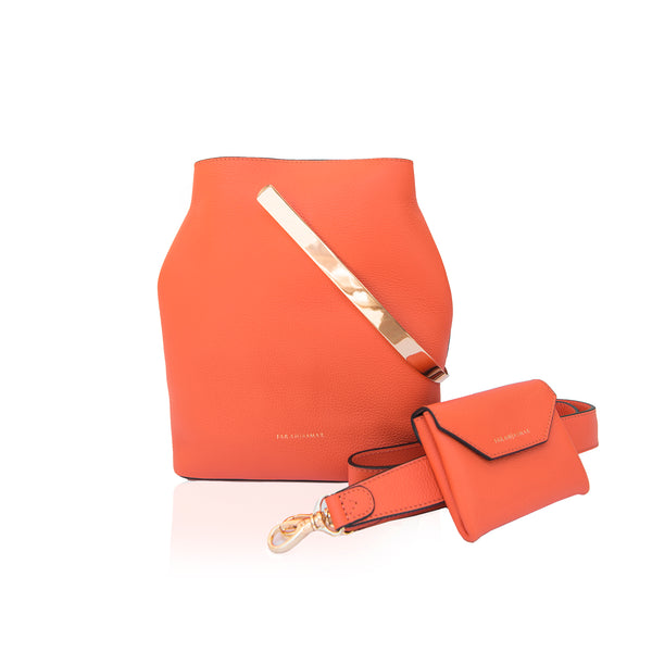 Salmon Orange Carine Tote