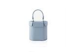 Structured Leather Baby Blue Elena Vanity Bag