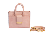 Structured Leather Blush Ella Mini Tote