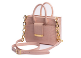 Structured Leather Blush Ella Mini Tote