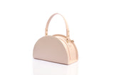Structured Leather Blush Pink Jenna Taco Bag