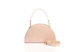Structured Leather Blush Pink Jenna Taco Bag