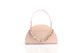 Structured Leather Blush Pink Jenna Taco Bag