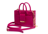 Structured Leather Hot Pink Ella Mini Tote