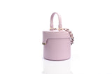 Structured Leather Light Purple Elena Vanity Bag