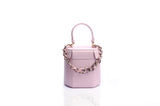 Structured Leather Light Purple Elena Vanity Bag