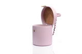 Structured Leather Light Purple Elena Vanity Bag