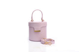 Structured Leather Light Purple Elena Vanity Bag