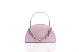 Structured Leather Light Purple Jenna Taco Bag