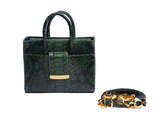 Structured Leather Olive Ella Mini Tote