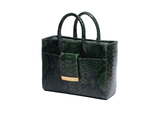 Structured Leather Olive Ella Mini Tote