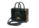 Structured Leather Olive Ella Mini Tote