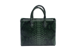 Structured Leather Olive Ella Mini Tote