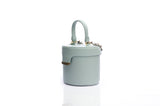 Structured Leather Teal Green Elena Vanity Bag