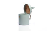 Structured Leather Teal Green Elena Vanity Bag