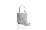 Structured Leather Teal Green Elena Vanity Bag