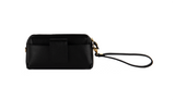 Textured Italian Leather Black Gigi Pouchette