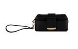 Textured Italian Leather Black Gigi Pouchette