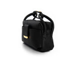 Textured Italian Leather Black Gigi Tote Handbag