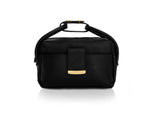 Textured Italian Leather Black Gigi Tote Handbag