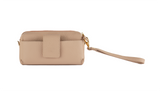 Textured Italian Leather Blush Gigi Pouchette