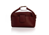 Textured Italian Leather Bordeaux Gigi Tote Handbag