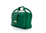 Textured Italian Leather Forest Green Gigi Tote Handbag