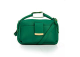 Textured Italian Leather Forest Green Gigi Tote Handbag