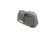 Textured Italian Leather Gray Gigi Pouchette