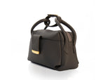 Textured Italian Leather Gray Gigi Tote Handbag