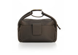 Textured Italian Leather Gray Gigi Tote Handbag