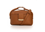 Textured Italian Leather Italian LeatherTan Gigi Tote Handbag