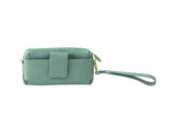 Textured Italian Leather JRD Collaboration Sage Green Gigi Pouchette