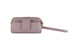 Textured Italian Leather Light Purple Gigi Pouchette