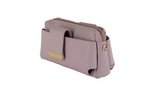 Textured Italian Leather Light Purple Gigi Pouchette
