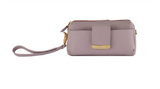 Textured Italian Leather Light Purple Gigi Pouchette