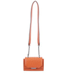 Papaya Orange Ostrich Mini Jackie O Shoulder Bag